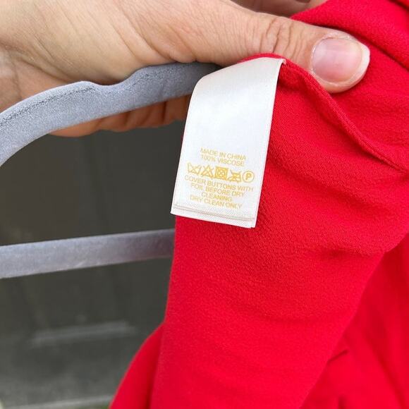 Kate Spade Women's Red Crepe Tie Back Unlined Mini Dress Size‎ 2 - Picture 5 of 5